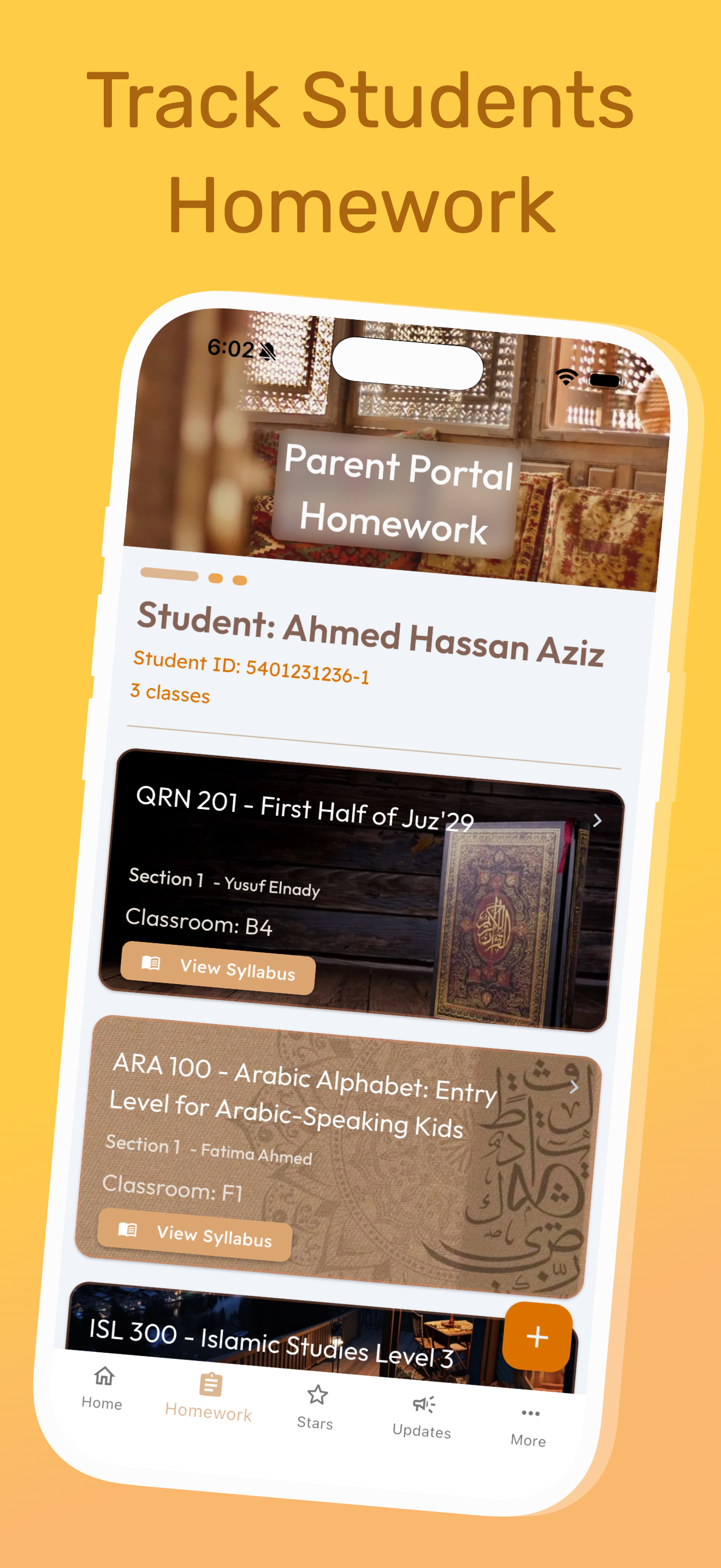 Track Students Homework